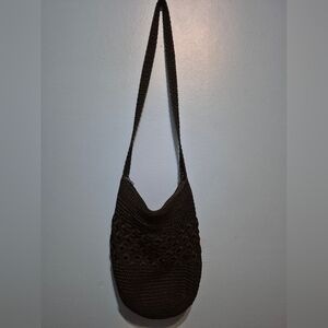Source Unknown Black Woven Shoulder Bag